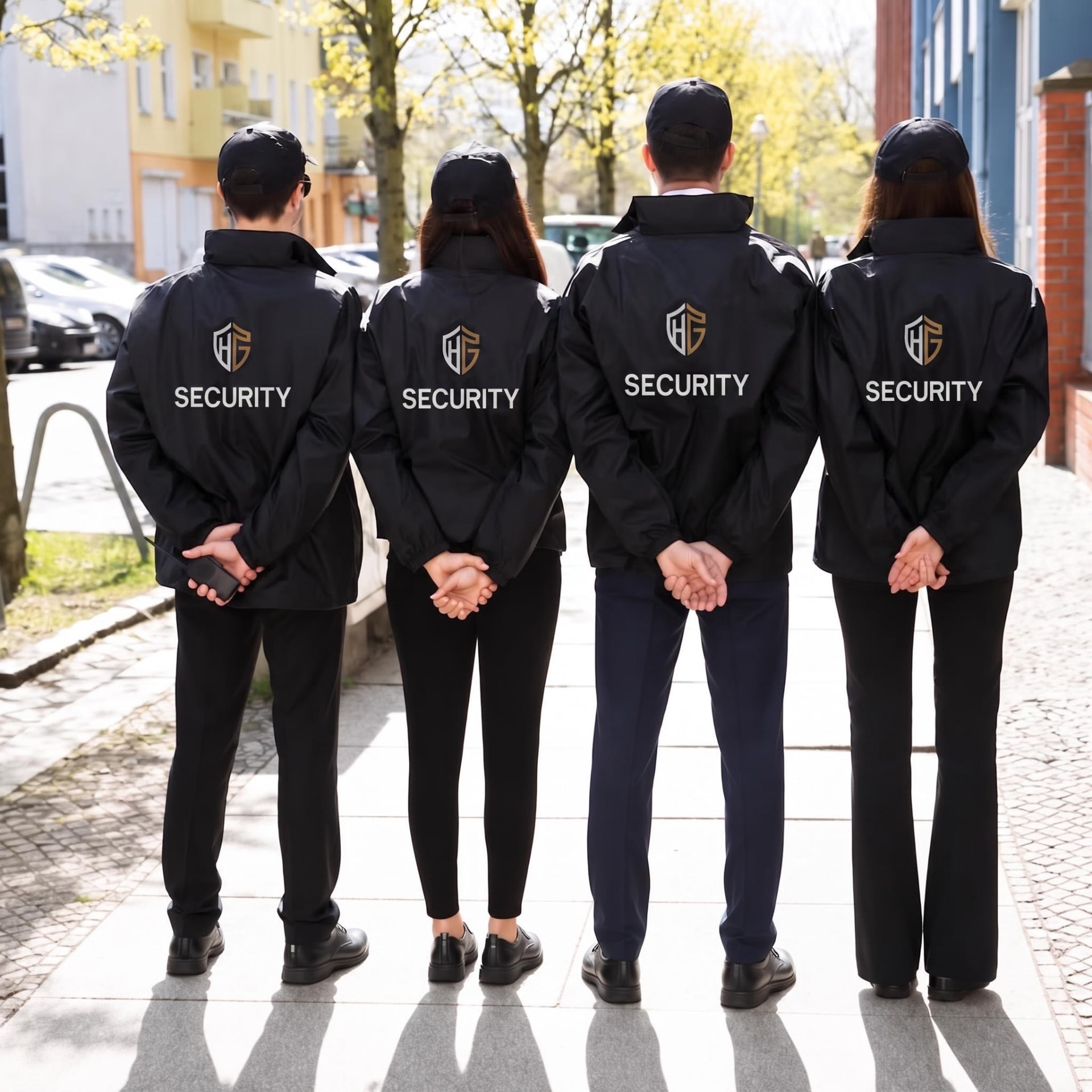 House of Guards security officers in branded uniform standing together