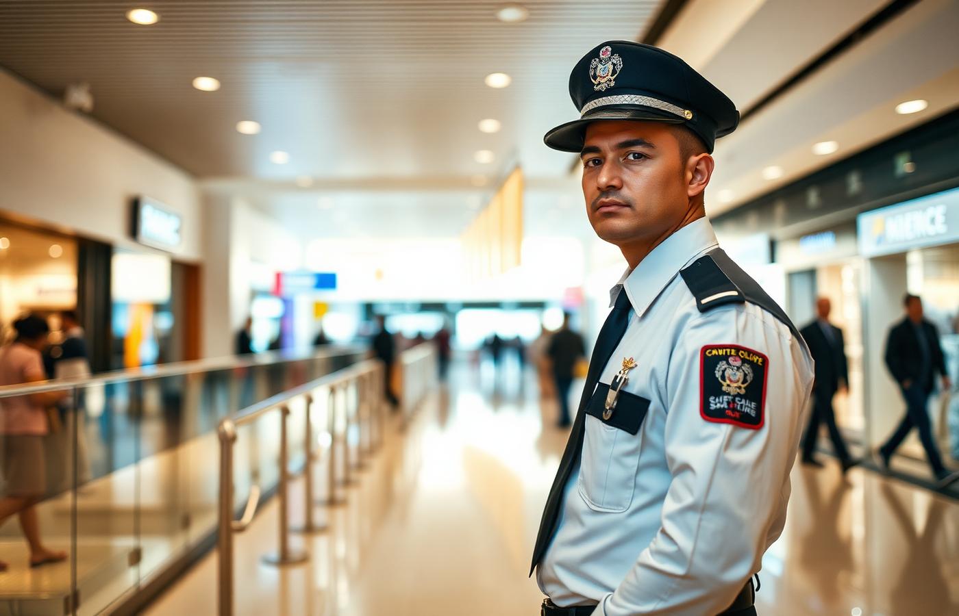 Security officer on a retail shop floor